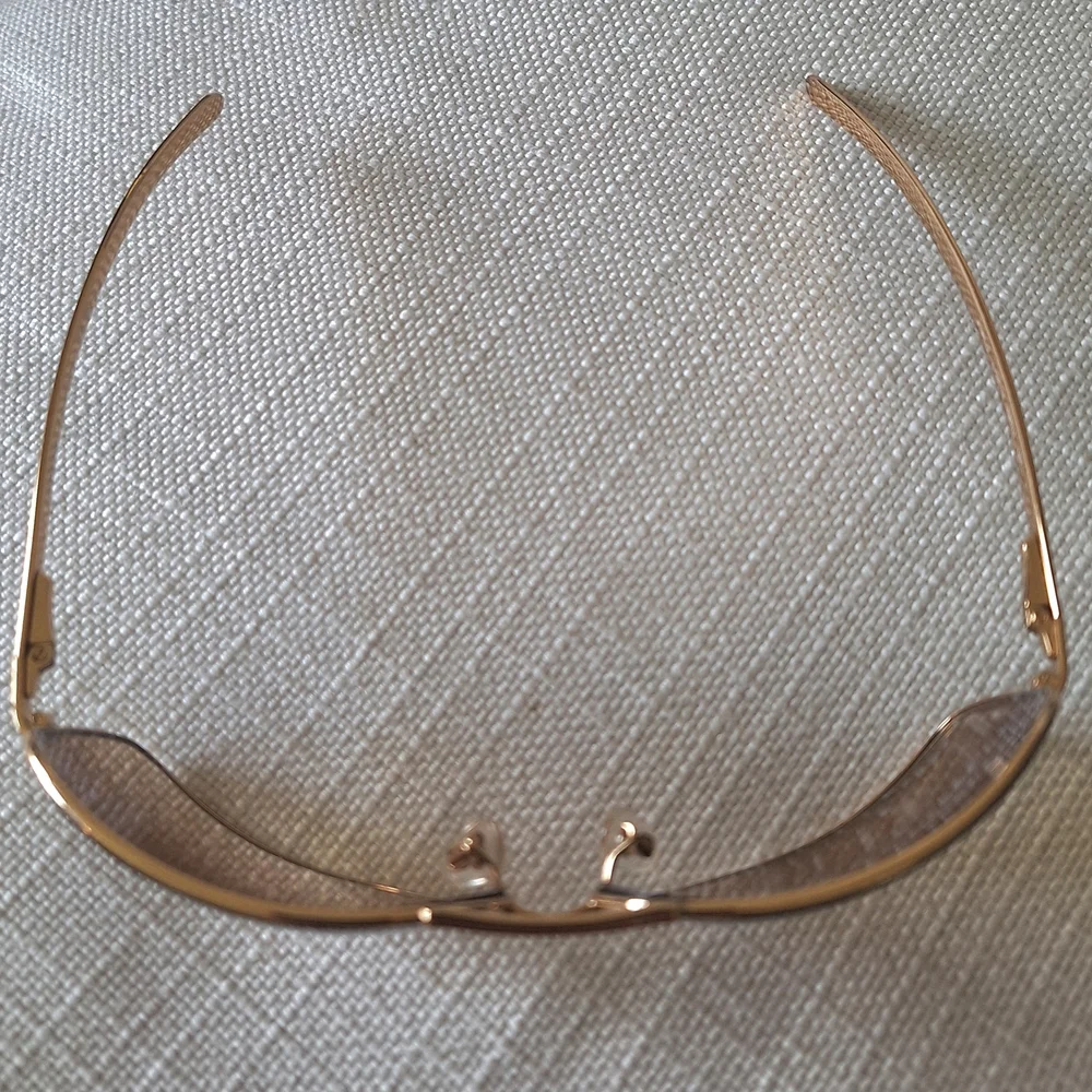 CHANEL 4141-Q Gold Frame Brown Gradient Aviator Sunglasses - Picture 2 of 8